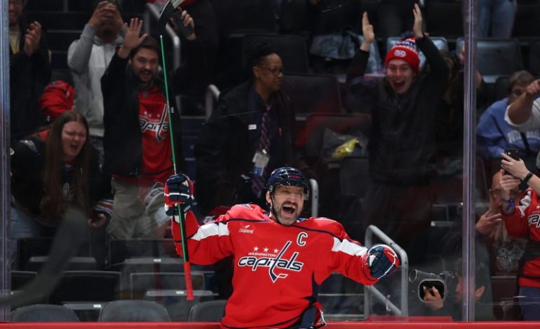  Capitals’ Alex Ovechkin scores 900th career goal