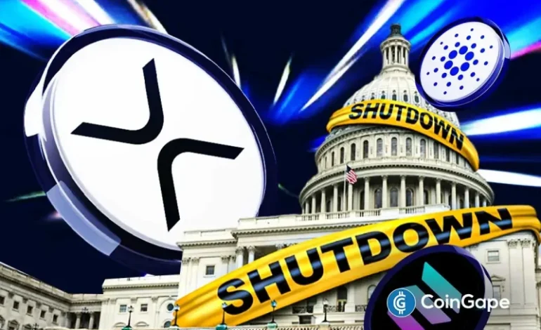  How Solana, XRP, and Cardano Reacting as U.S. Shutdown Becomes Longest in History